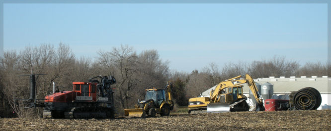 Ingraham Construction Tiling Plow Heavy Equipment At Work